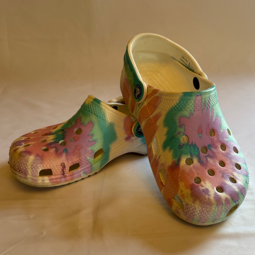 Colorful Tie-Dye CROCS